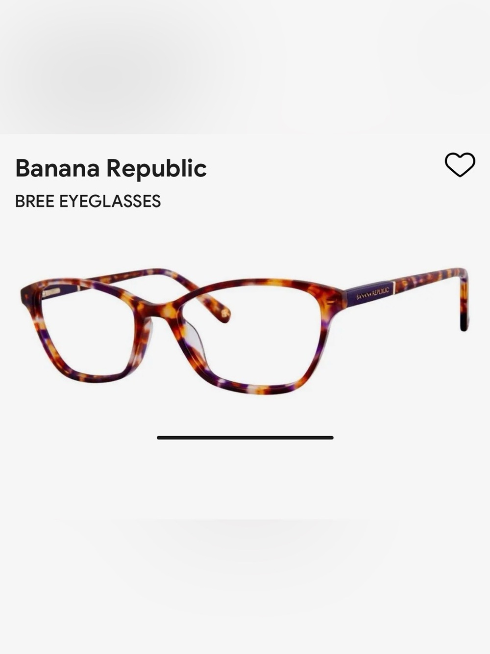 Banana Republic Brown Tortoiseshell Women's Eyeglasses